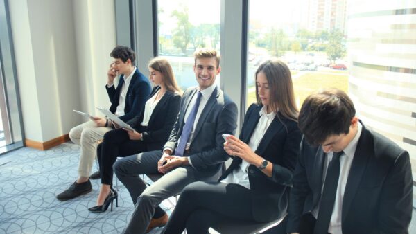 Business people waiting for job interview
